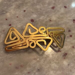 Gold Geometric Triangle Hair Clip - Women Jewelry